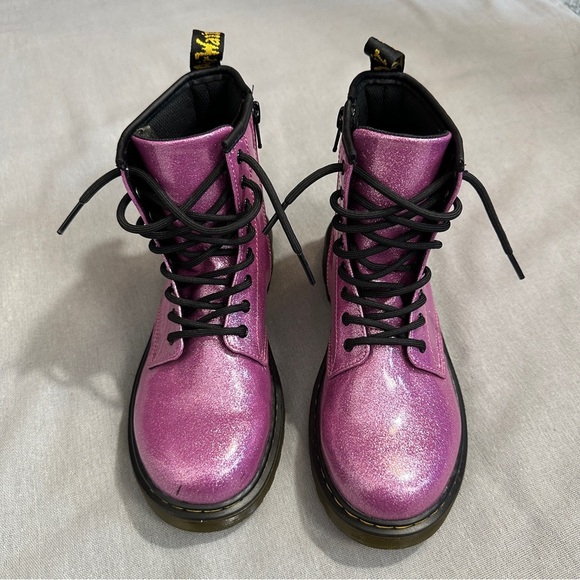 Doc Martens 1460 Glitter youth size 4 boots, Air Walk, Pink, side zip, sparkly - Picture 1 of 13